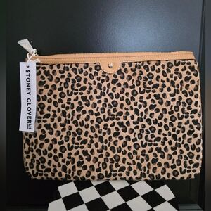 NWT Stoney Clover Lane Leopard Print Large Pouch